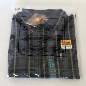 Carhartt Men's Bellevue Plaid Colbalt Blue Long-Sleeve Shirt